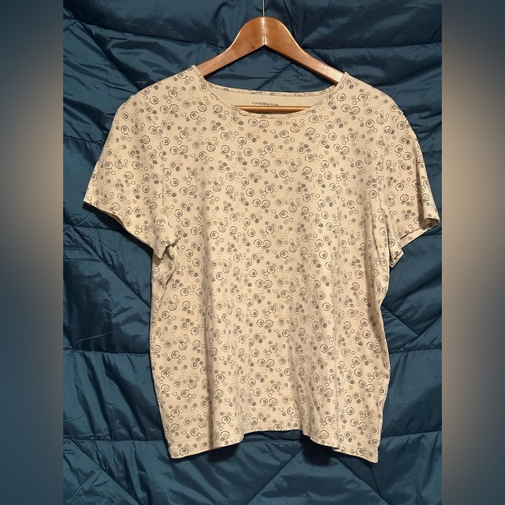 Croft & Barrow Patterned Short Sleeve Top